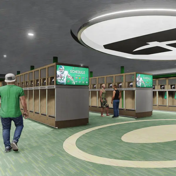 Locker room rendering